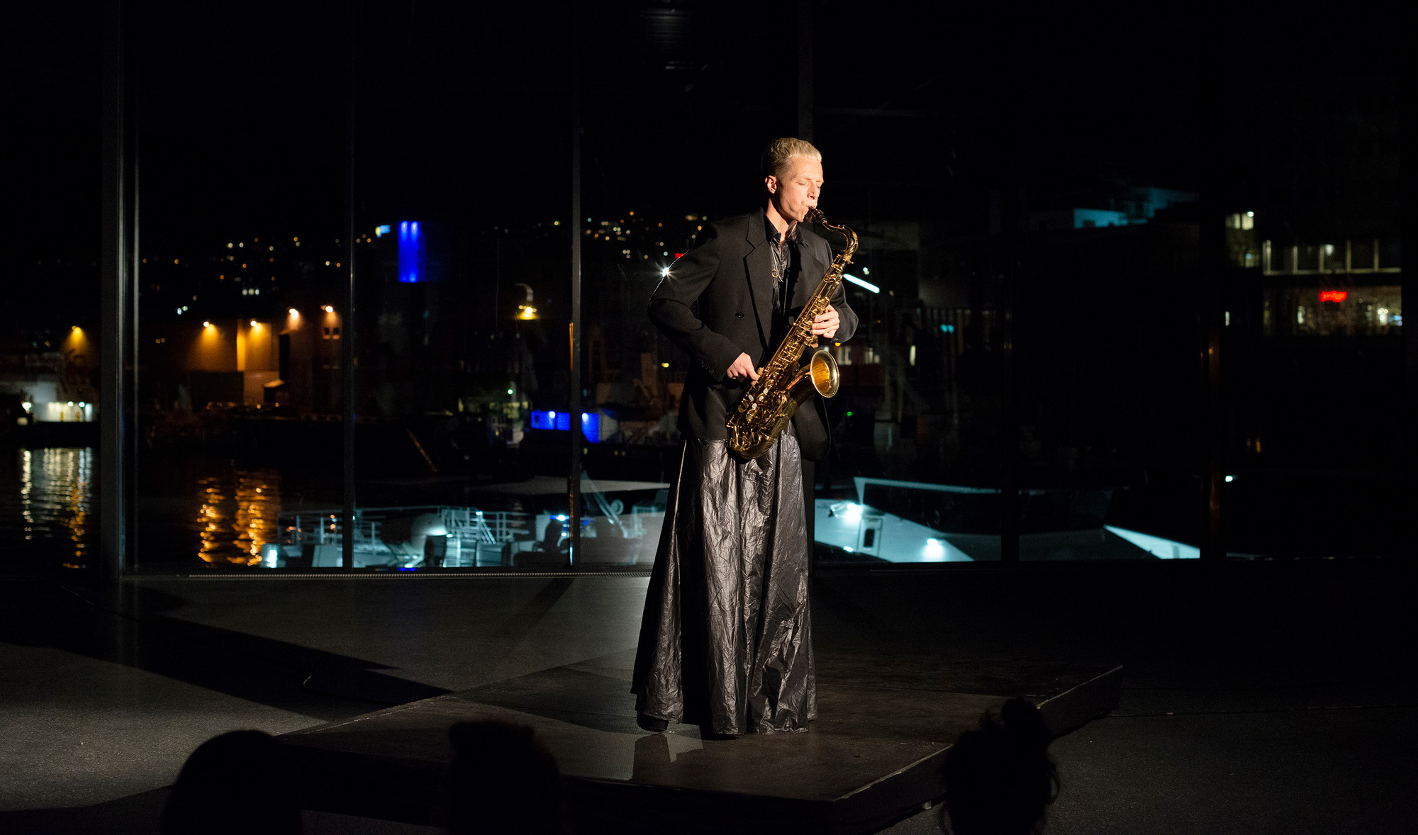 Giske performing at Prostneset, Tromsø. Photo: Mihaly Stefanovicz