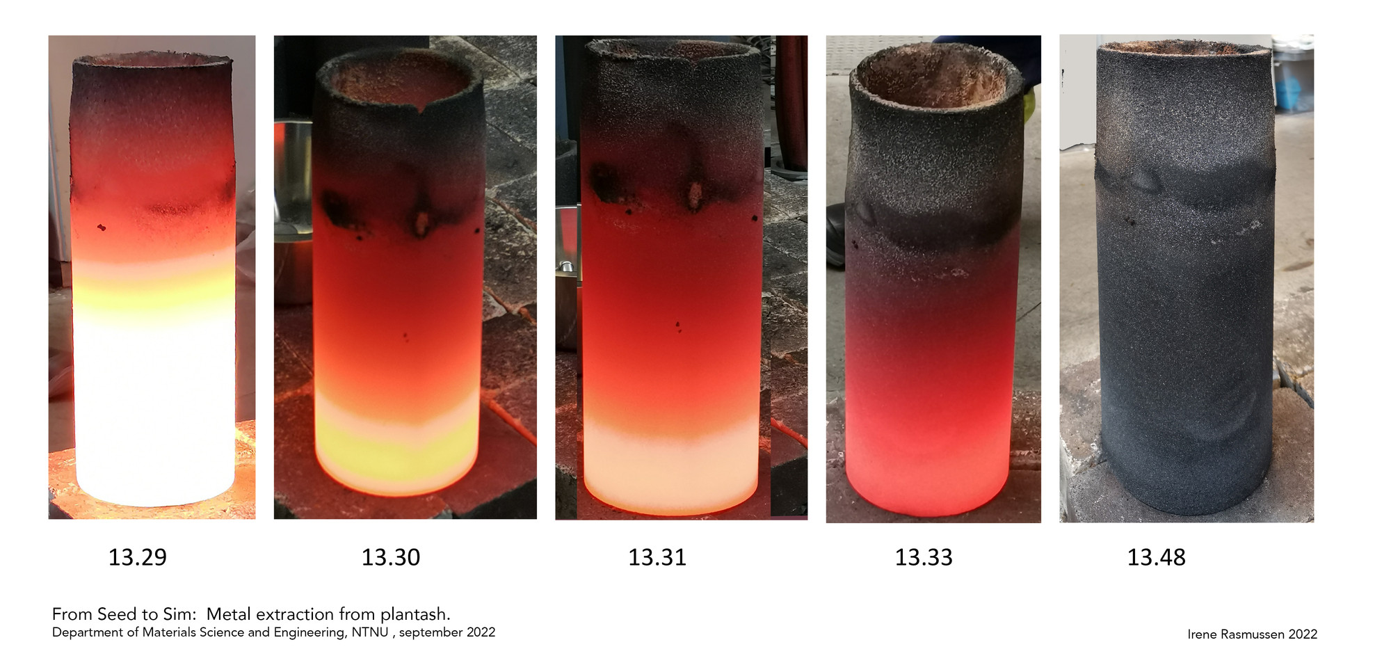 Plantash 1700 degrees
Next step: From Seed to Sim: Extraction of metals from plantash of plants in the garden Sepverkhagen.
