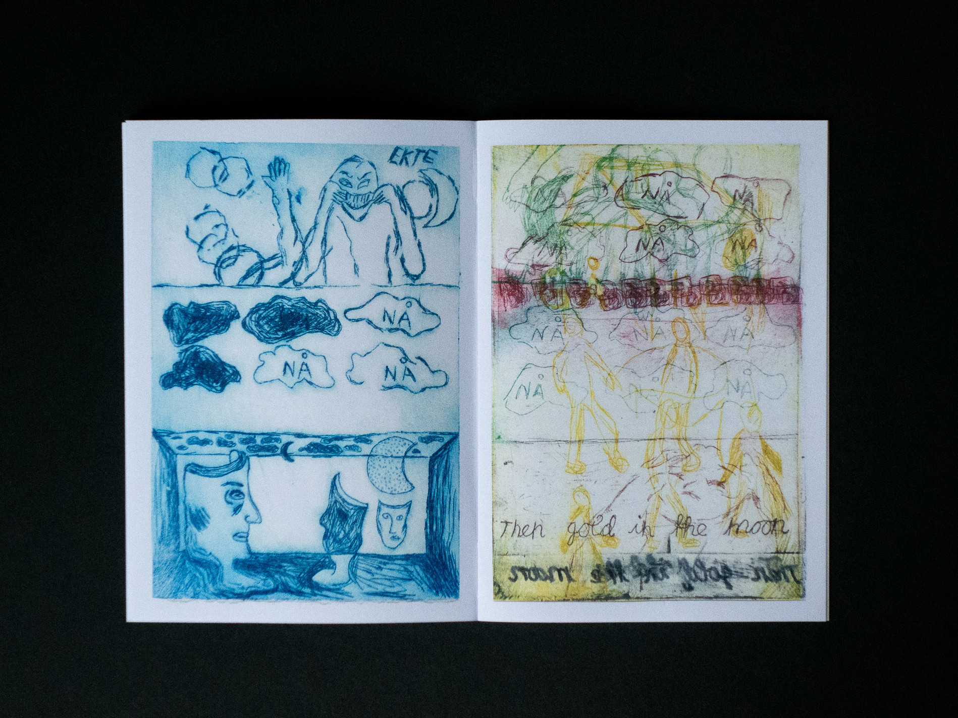 Printed fanzine containing Urd J Pedersens gravure etching prints.