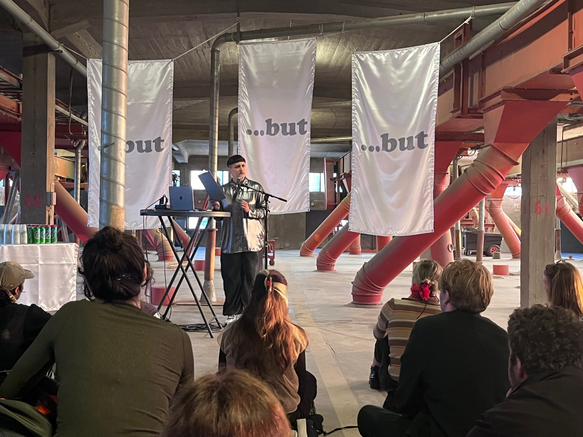 Will we ever feel safe again? (Have we ever felt safe at all?) Commissioned performance by Nayara Leite on top of the corn Silo run by Unikorn, at Vippetangen in Oslo.