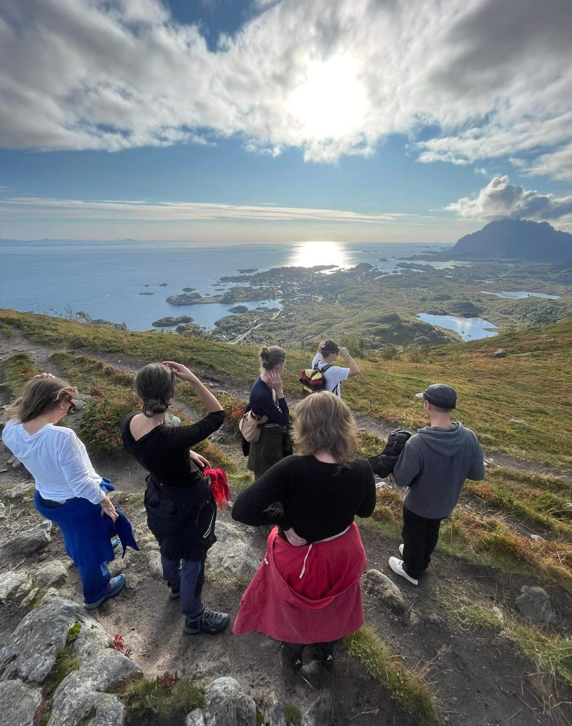 Hiking in Lofoten with Elisabeth Færøy, 2023. Photo Valentinas Klimasauskas