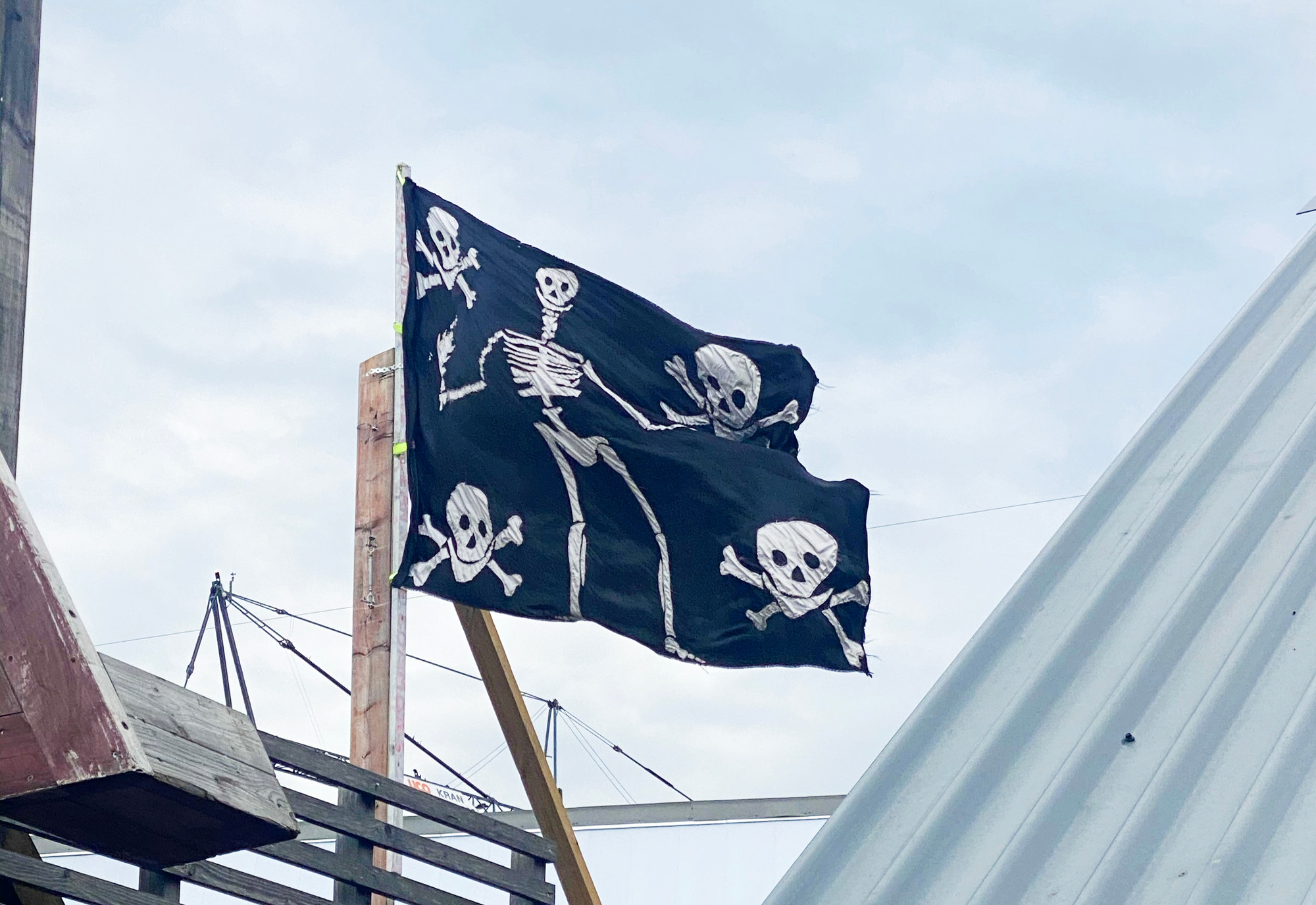 Queer pirate flag. Salt Art & Music solo exhibition, 2022.